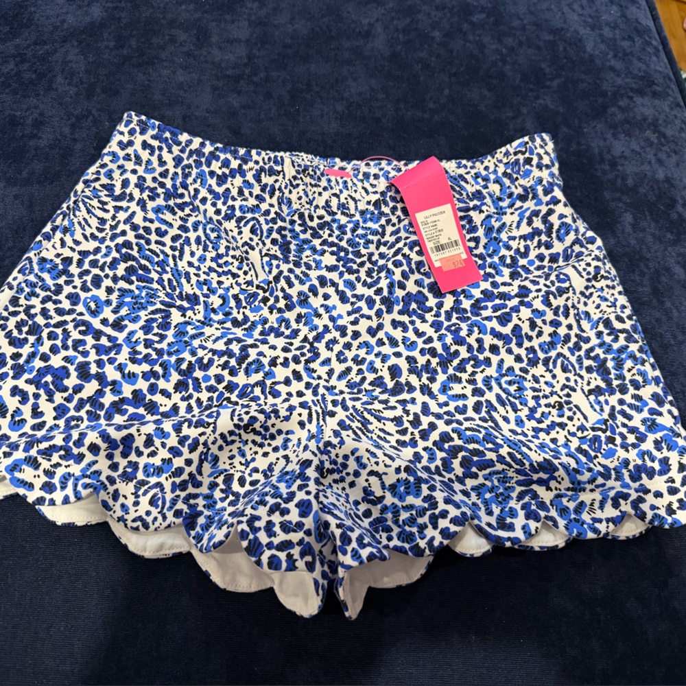 Lilly Pulitzer Blue and White Patterned Kids Shorts